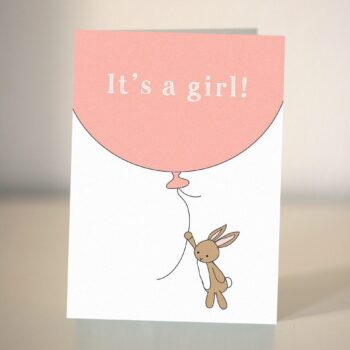 New Baby - It's a girl - cute card for new baby