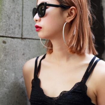 XL Silver Chenier Hoop Earrings