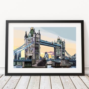 Tower Bridge at Dusk, London Art Print