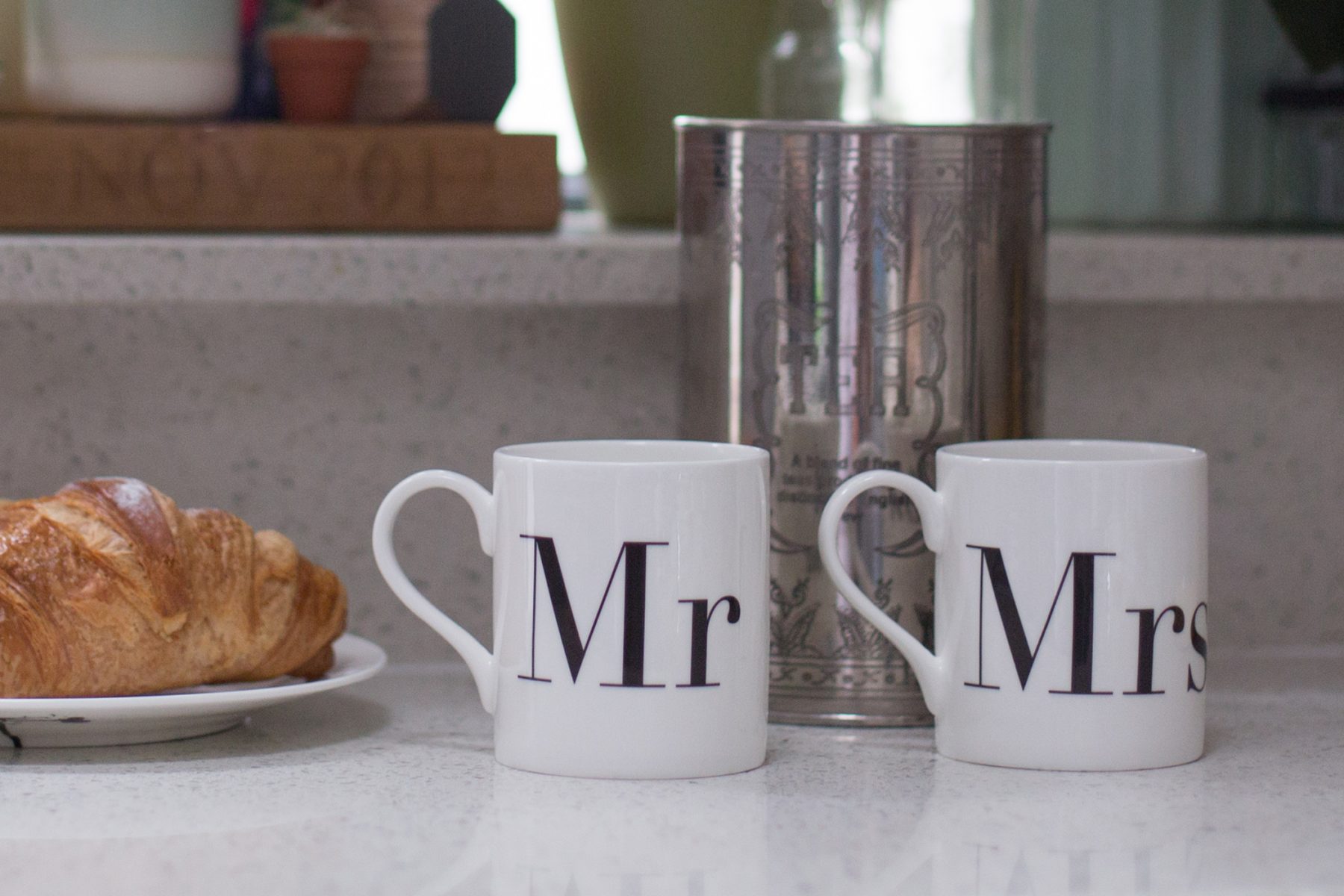 Mr and Mrs Bone China Mug Set