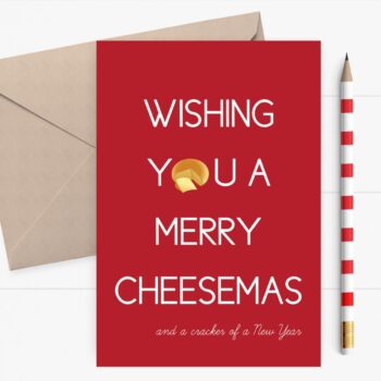 Christmas Card - Wishing you a Merry Cheesemas