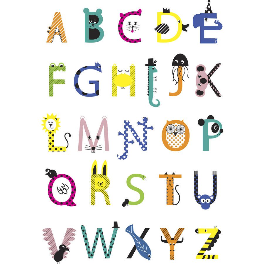 Animal Alphabet Print