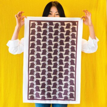 Bear Print Tea Towel