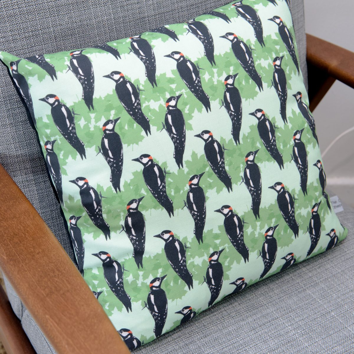 Woodpecker Print Cushion