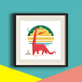 Brachiosaurus Dinosaur Art Print