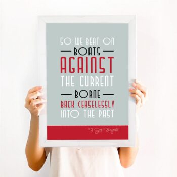 So we beat on, boats against the current