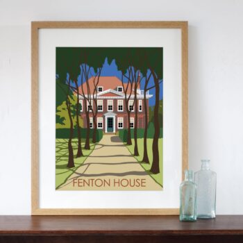 Fenton House London Retro Style Art Print
