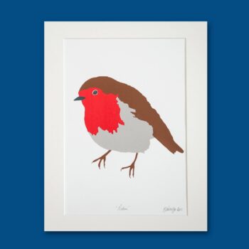 Robin Screen Print -  bird wall art