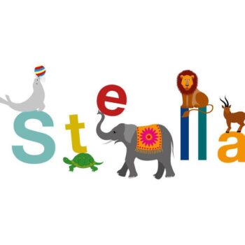 Kid's Alphabet Animal Name Print - Personalised Print 30cm x 40cm