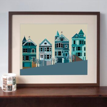 San Francisco Painted Ladies Houses Art Print