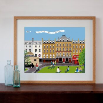 Clapham Common Modern Retro Art Print