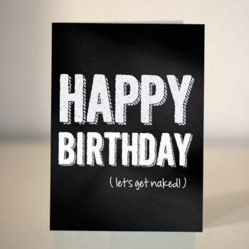 Funny Birthday card - Let's Get Naked - card for boyfriend
