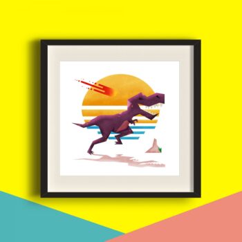 T Rex Dinosaur Art Print