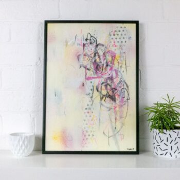 A3 framed original artwork - Urban Contemporary Art - ‘Pause'