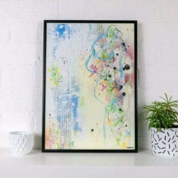 A3 framed original artwork - Urban Contemporary Art - ‘Skywards’