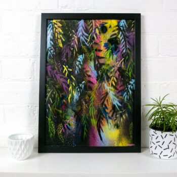 A3 framed original artwork - Urban Contemporary Art - ‘Tropical Nights'