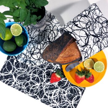 Tea towel set - monochromatic - 'Slàinte mhath!'