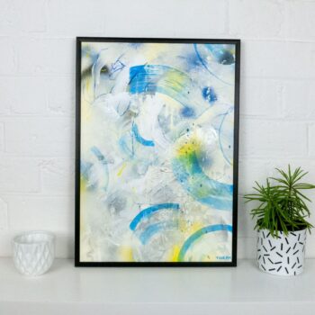 A3 framed original artwork - Urban Contemporary Art - ‘Blustery day'
