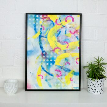 A3 framed original artwork - Urban Contemporary Art - ‘Fun fair'