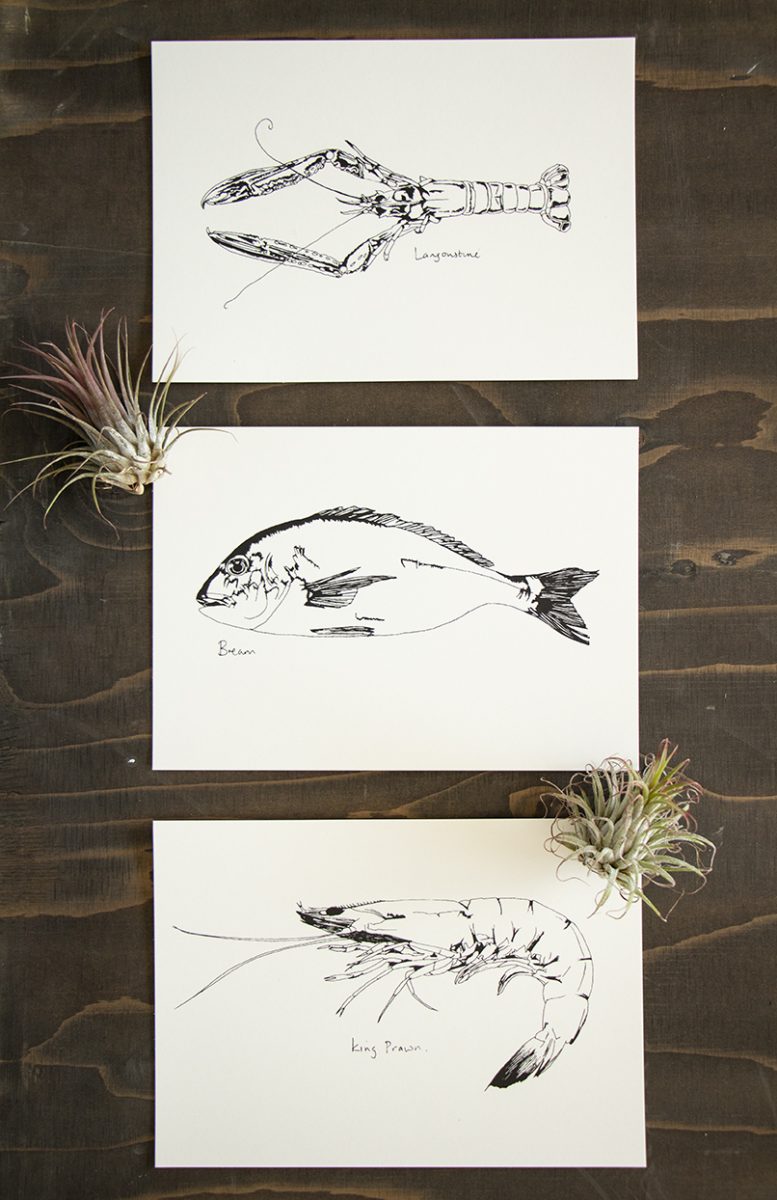 Little King Prawn screenprint