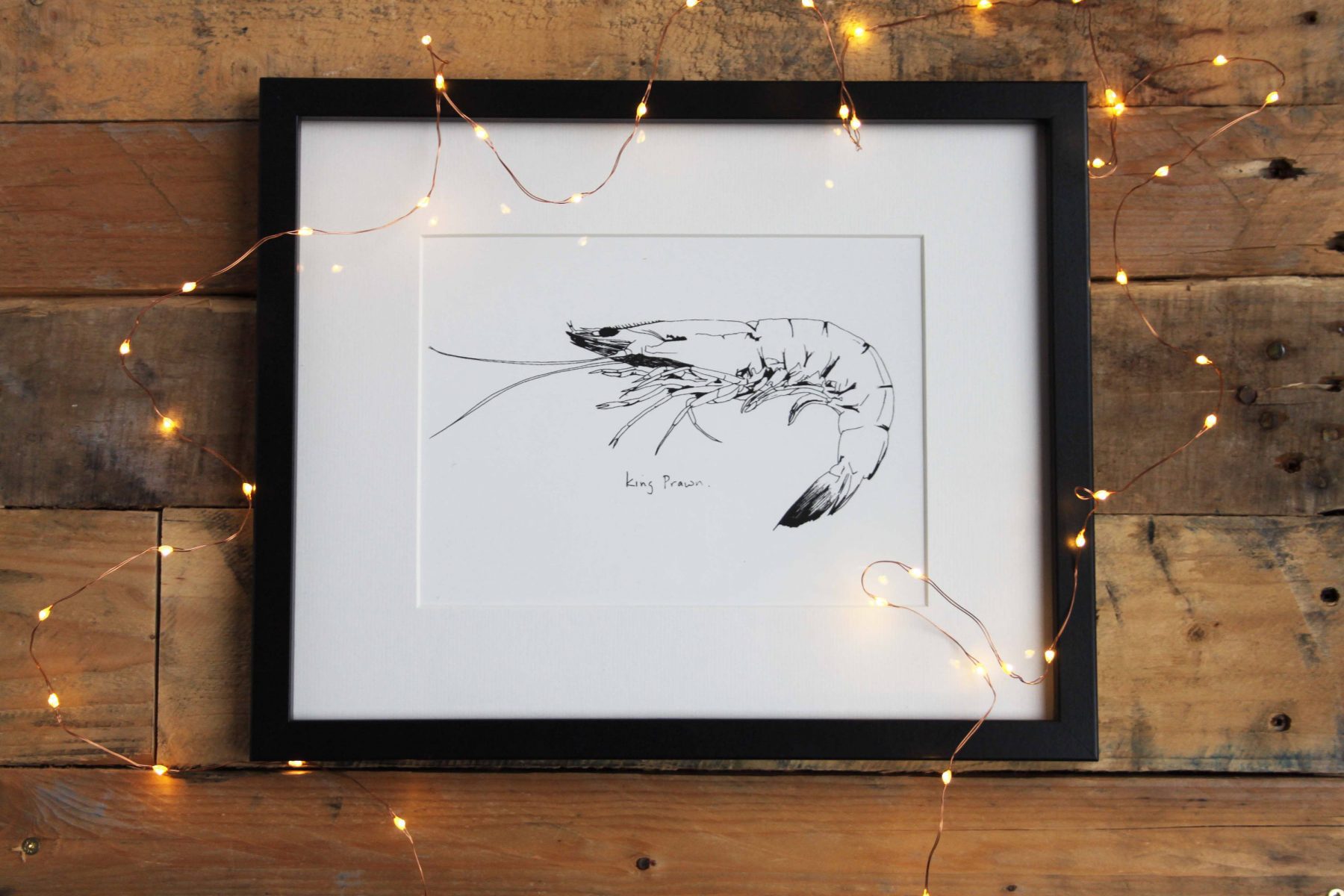 Little King Prawn screenprint