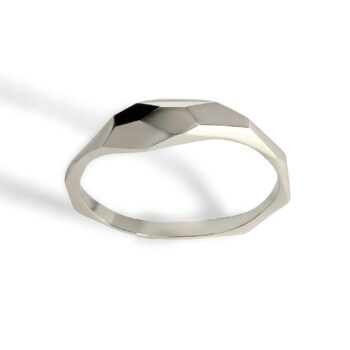 Geometric Ring Silver