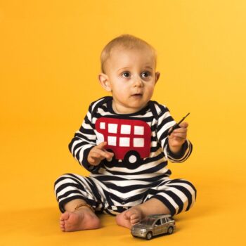 Baby London Bus Romper 3-18 months