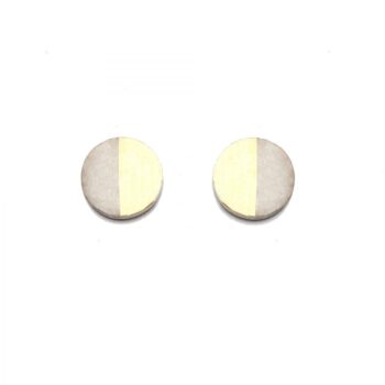 Silver & gold round studs