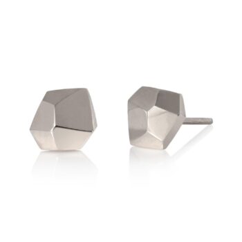 Silver Nugget Studs