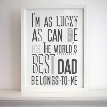 World's Best Dad Print - best dad gift - dad to be gift