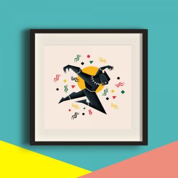 King T'Challa Superhero Art Print