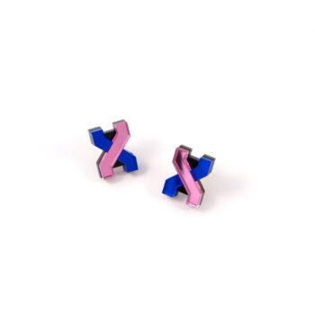 FORM039 Earrings - Babypink, Blue