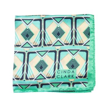 Art Deco Fabric - Silk Pocket Square - Francis Mint