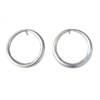 Silver Round Earrings
