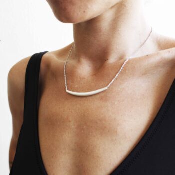 Silver bar necklace