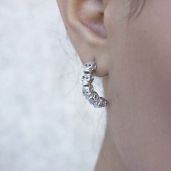 Skull Hoop Earrings