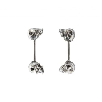 Double Tiny Skull Earrings