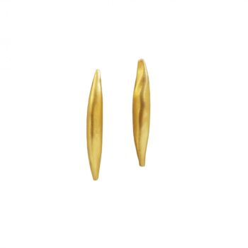 Feather silver earrings