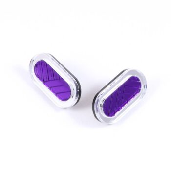 FORM045 Earrings - Silver, Mirror purple