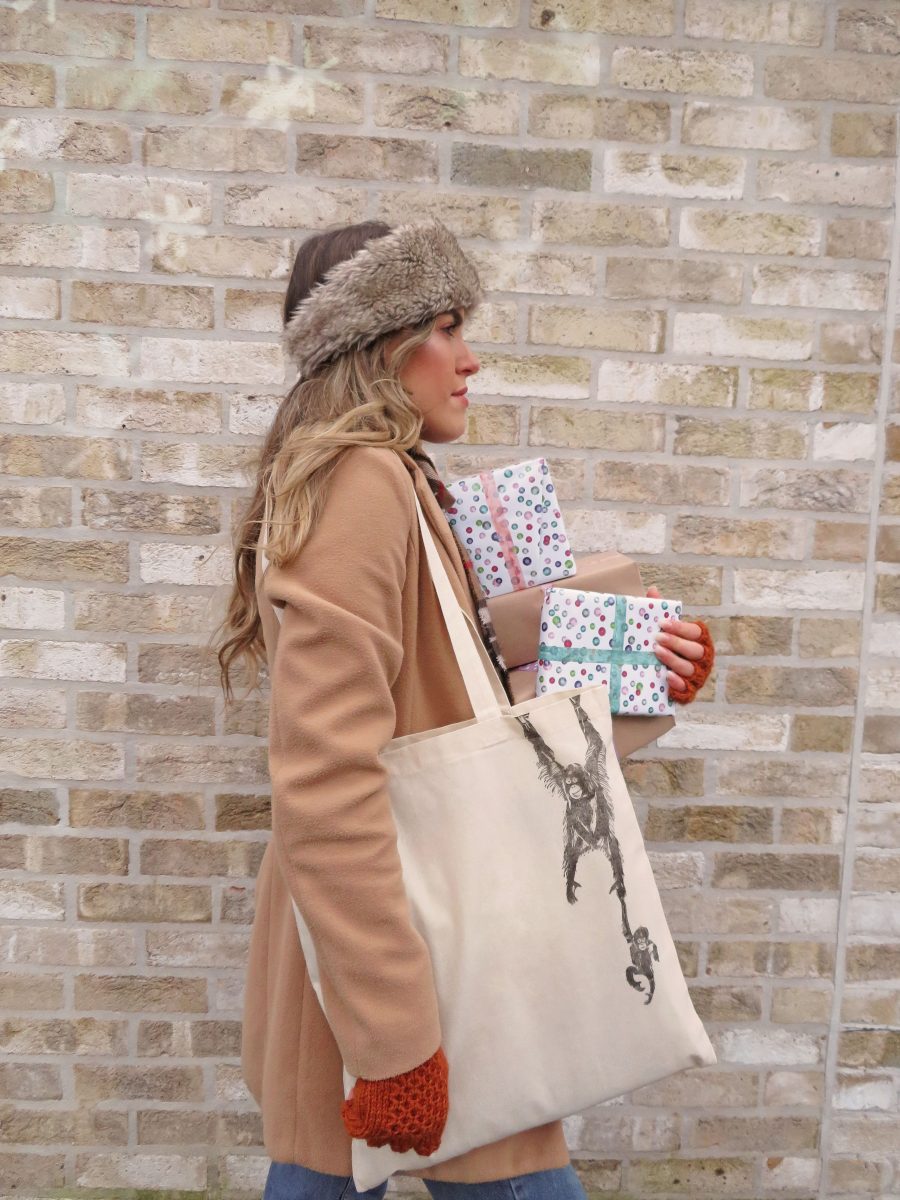 Orangutan Hand Printed Tote Bag