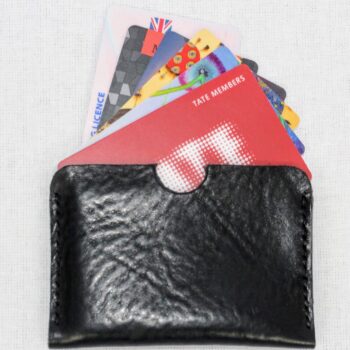 Card Wallet in Black Leather