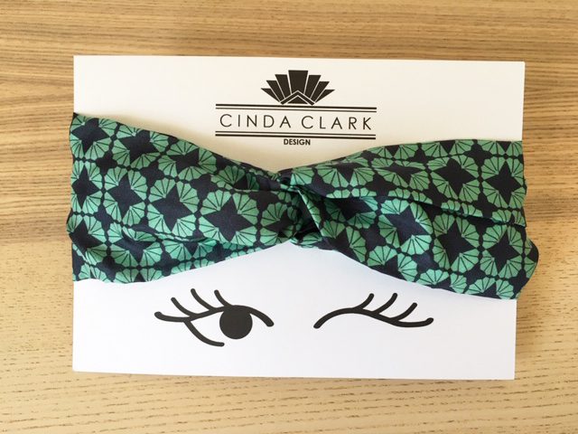 Art Deco Headband - Silk Headband - Fanfan Mint