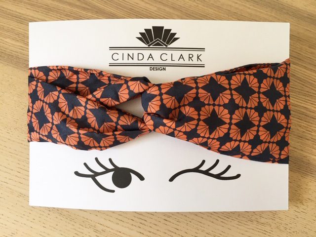 Art Deco Headband - Silk Headband - Fanfan Red