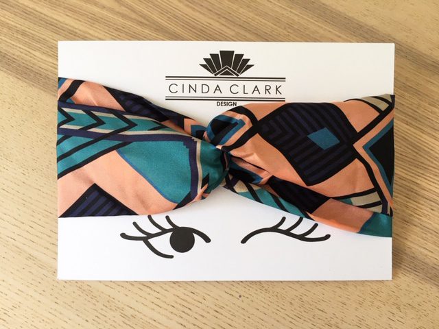 Art Deco Headband - Silk Headband - Francis Coral