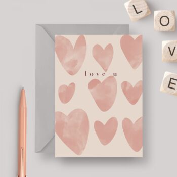 Love You Card -  Wedding, Anniversary, Valentine's