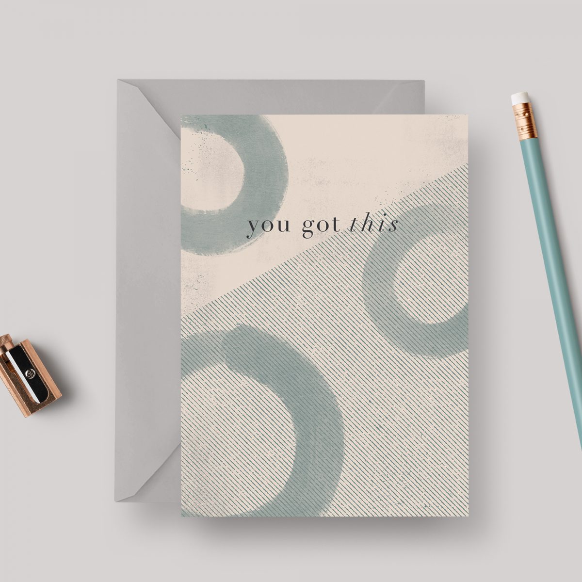 You Got This A6 Greeting card with Grey Envelope