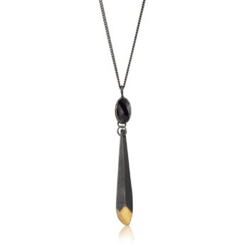 Drop Shard Necklace with black Onyx