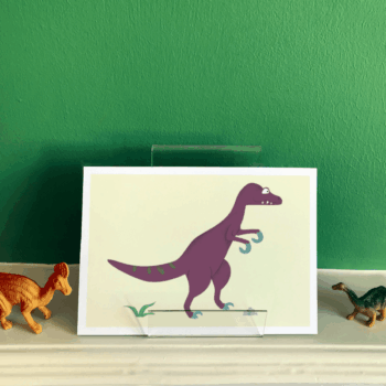 Velociraptor Dinosaur Digital Art Print