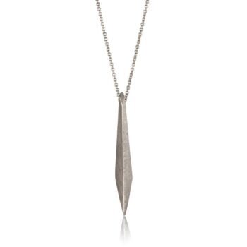 Slim Shard Necklace, Silver