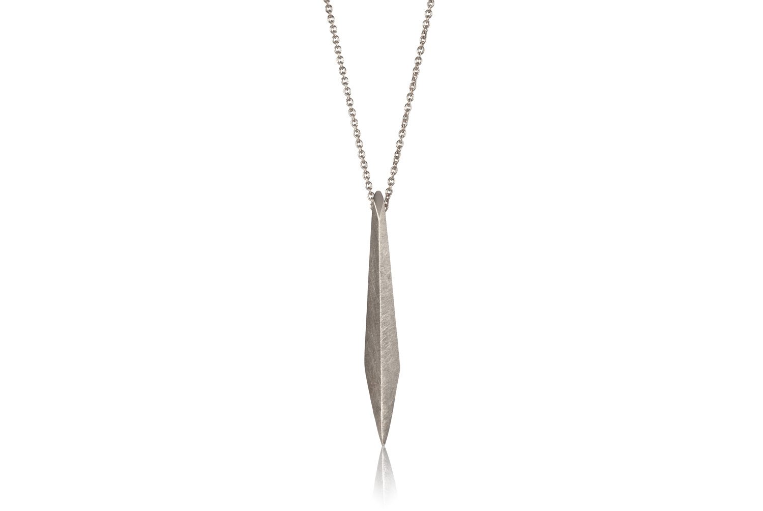 Slim Shard Necklace, Silver